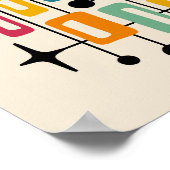 Midden-Eeuw Modern Atomic Abstract Poster (Hoek)