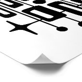 Midden-Eeuw Modern Atomic Abstract Poster (Hoek)