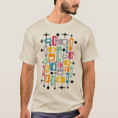 Midden-Eeuw Modern Atomic Abstract T-shirt (Voorkant)