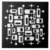 Midden-Eeuw Modern Atomic Abstract Tegeltje (Voorkant)