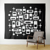 Midden-Eeuw Modern Atomic Abstract Wandkleed (In Situ (horizontaal))