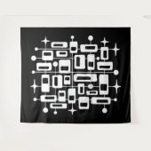 Midden-Eeuw Modern Atomic Abstract Wandkleed (Voorkant (horizontaal))