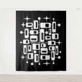 Midden-Eeuw Modern Atomic Abstract Wandkleed (Voorkant)