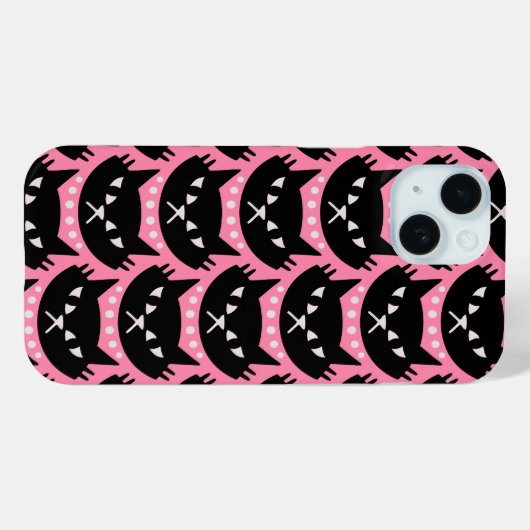 Midden-Eeuw Modern Atomic Cat Pattern Case-Mate iPhone Case (Achterkant (horizontaal))