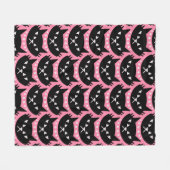 Midden-Eeuw Modern Atomic Cat Pattern Fleece Deken (Voorkant (Horizontaal))
