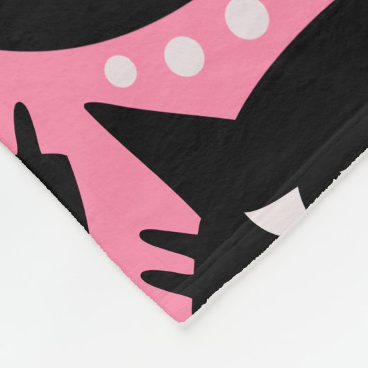 Midden-Eeuw Modern Atomic Cat Pattern Fleece Deken (Hoek)