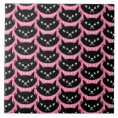 Midden-Eeuw Modern Atomic Cat Pattern Tegeltje (Voorkant)