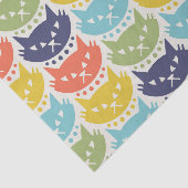 Midden-Eeuw Modern Atomic Cat Pattern Tissuepapier (Detail)