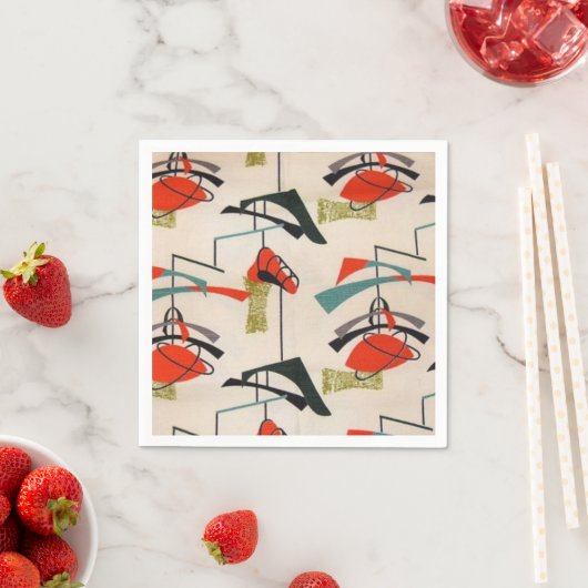 Midden eeuw Modern Atomic Papier servetten (Insitu)