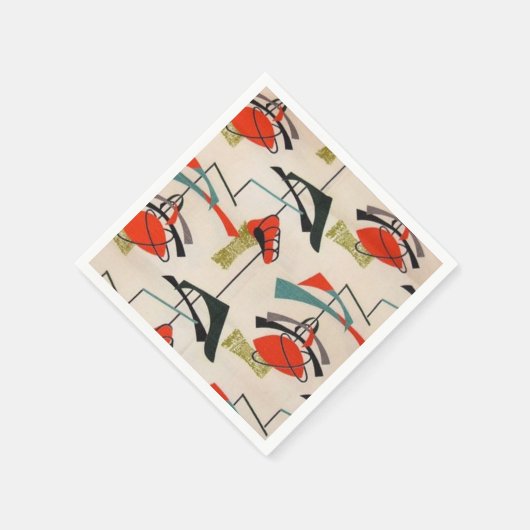 Midden eeuw Modern Atomic Papier servetten (Hoek)