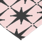 Midden-eeuw Modern Atomic Starburst Patroon Roze Tafelkleed (Gekanteld)