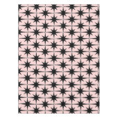 Midden-eeuw Modern Atomic Starburst Patroon Roze Tafelkleed (Voorkant)
