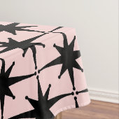 Midden-eeuw Modern Atomic Starburst Patroon Roze Tafelkleed (Voorbeeld)