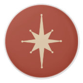 Midden eeuw Modern Atomic Starburst Retro Minimal Keramische Knop (Voorkant)