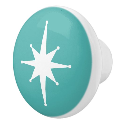 Midden eeuw Modern Atomic Starburst Retro Minimal Keramische Knop (Rechts)
