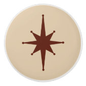 Midden eeuw Modern Atomic Starburst Retro Minimal Keramische Knop (Voorkant)