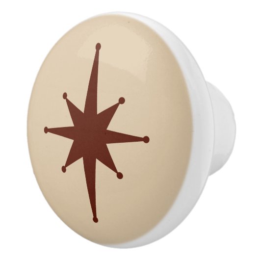 Midden eeuw Modern Atomic Starburst Retro Minimal Keramische Knop (Rechts)