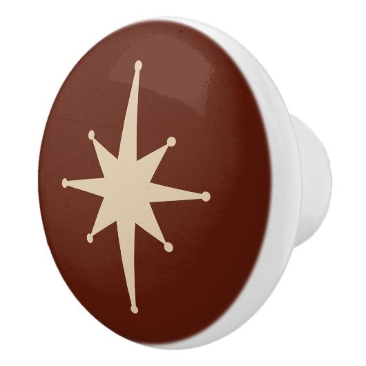 Midden eeuw Modern Atomic Starburst Retro Minimal Keramische Knop (Rechts)