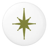 Midden eeuw Modern Atomic Starburst Retro Minimal Keramische Knop (Voorkant)