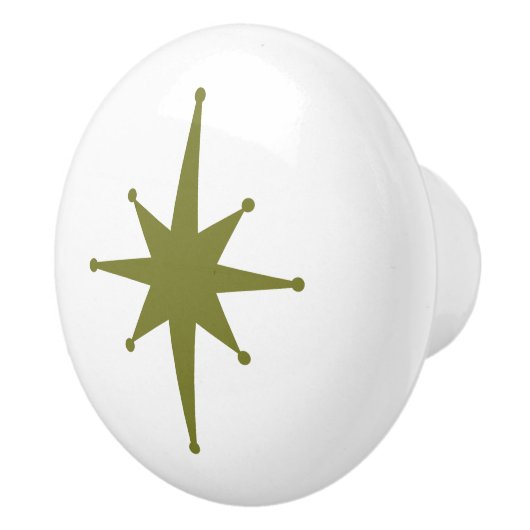 Midden eeuw Modern Atomic Starburst Retro Minimal Keramische Knop (Rechts)