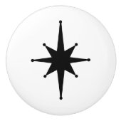 Midden eeuw Modern Atomic Starburst Retro Minimal Keramische Knop (Voorkant)