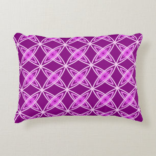 Midden Eeuw Modern Atomische Print - Amethyst Paar Decoratief Kussen