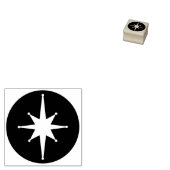 Midden Eeuw Modern Atomische Retro Sterrenexplosie Rubberstempel (Gestempeld)