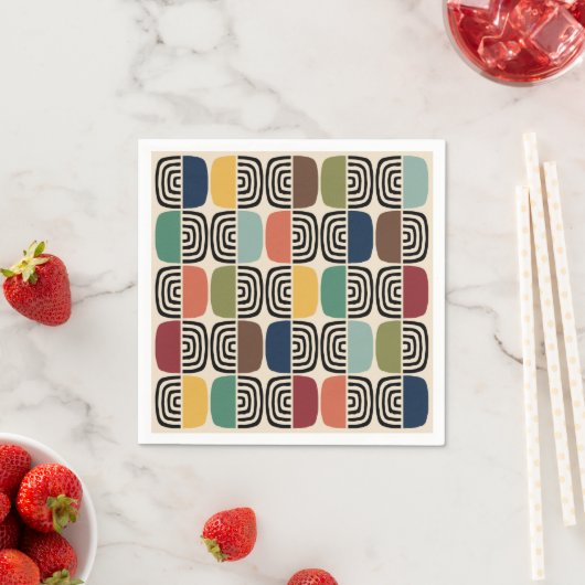 Midden Eeuw Modern Atomtijdperk Servet (Insitu)