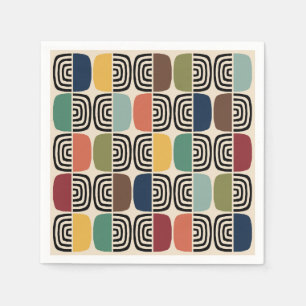 Midden Eeuw Modern Atomtijdperk Servet