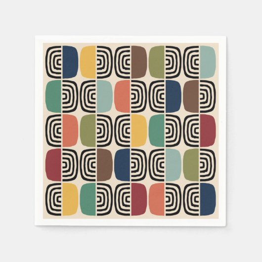 Midden Eeuw Modern Atomtijdperk Servet (Voorkant)