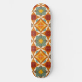 Midden eeuw modern atoom stervenspatroon persoonlijk skateboard (Voorkant)