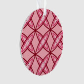Midden eeuw modern atoomprint - balletroze ornament (voorkant)