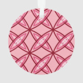 Midden eeuw modern atoomprint - balletroze ornament (achterkant)