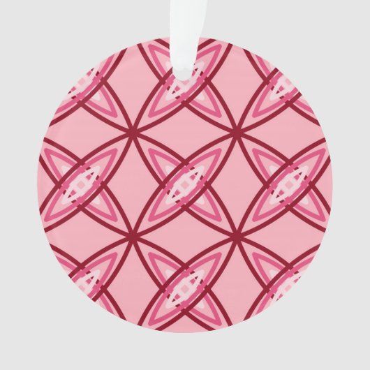 Midden eeuw modern atoomprint - balletroze ornament (voorkant)