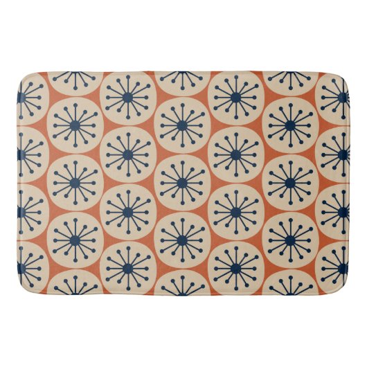 Midden eeuw modern atoomstippen retro patroon badmat (Voorkant)