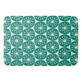 Midden eeuw modern atoomstippen retro patroon badmat