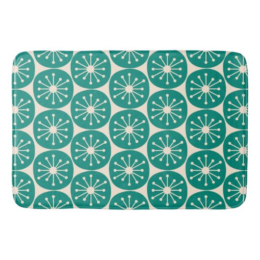 Midden eeuw modern atoomstippen retro patroon badmat (Voorkant)