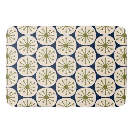 Midden eeuw modern atoomstippen retro patroon badmat (Voorkant)