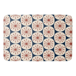 Midden eeuw modern atoomstippen retro patroon badmat