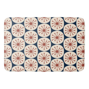 Midden eeuw modern atoomstippen retro patroon badmat