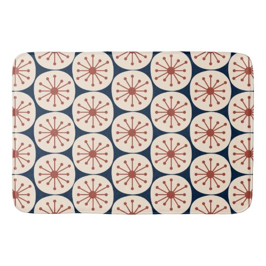 Midden eeuw modern atoomstippen retro patroon badmat (Voorkant)