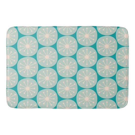 Midden eeuw modern atoomstippen retro patroon badmat (Voorkant)