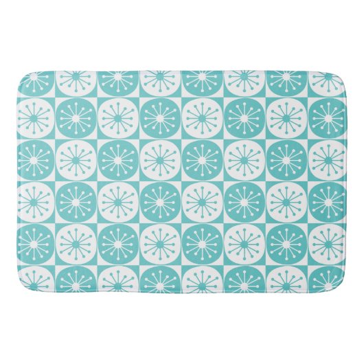 Midden eeuw modern atoomstippen retro patroon  badmat (Voorkant)