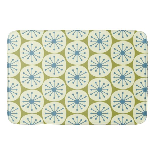 Midden eeuw modern atoomstippen retro patroon badmat (Voorkant)