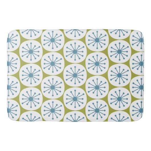 Midden eeuw modern atoomstippen retro patroon badmat (Voorkant)
