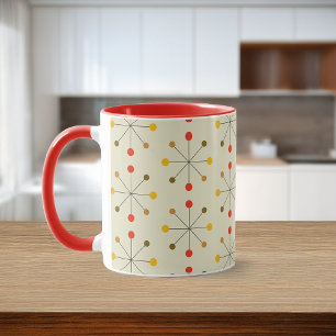 Midden eeuw modern atoomtijdperk abstract patroon mok