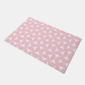 Midden eeuw modern Baby roze en wit patroon Deurmat (Schuin)