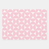 Midden eeuw modern Baby roze en wit patroon Inpakpapier Vel (Voorkant)