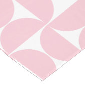 Midden eeuw modern Baby roze en wit patroon Korte Tafelloper (Hoek)