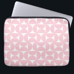 Midden eeuw modern Baby roze en wit patroon Laptop Sleeve<br><div class="desc">Retro Mid Century Modern Pattern - Abstracte geometrische vormen - Schattige en minimalistisch patroon in Baby Pink.</div>